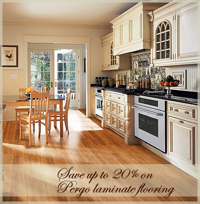 Save up to 20% on Pergo laminate flooring